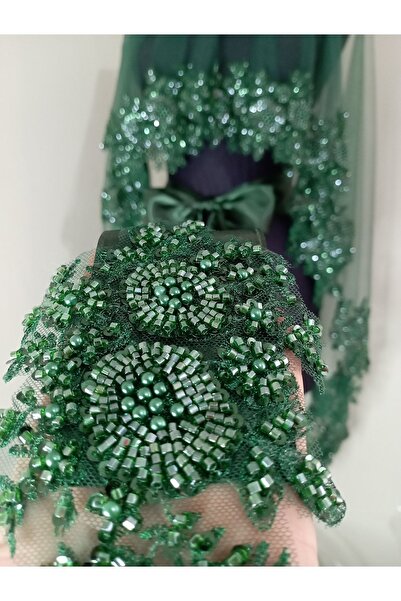 İlknur bride Zümrüt Yeşili Kına Duvağı