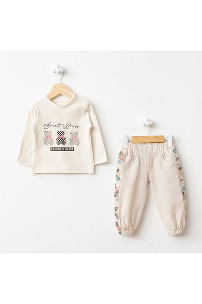 Baby Fou Red Rose Printed Coat Set
