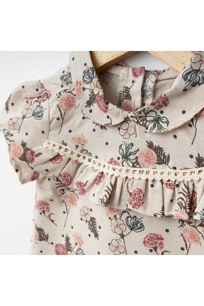 Baby Fou Rose Printed Shirt and Shorts Set