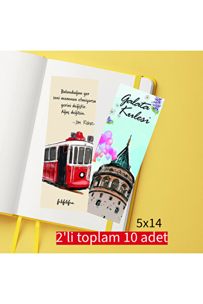 Fatofotofan İstanbul Temalı 2'li Kitap Ayracı Toptan 10 adet