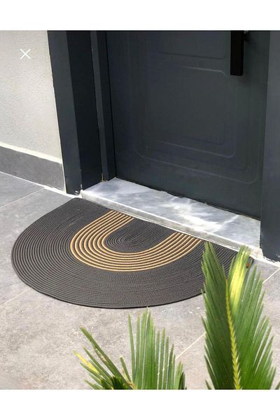 ModaCardin Door Front Jute Wicker Mat - Toilet Seat and Countertop Design