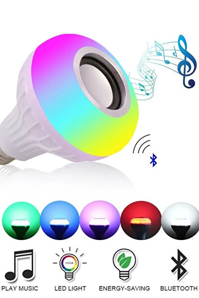 Zeyd Ticaret Bluetooth Hoparlör Ve Led Lamba Uzaktan Kumandalı Ampul Renk Değ...