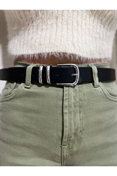 Eksibir Çift Köprülü Kemer Kadın Kemeri Pantolon Kemeri Elbise Kemeri