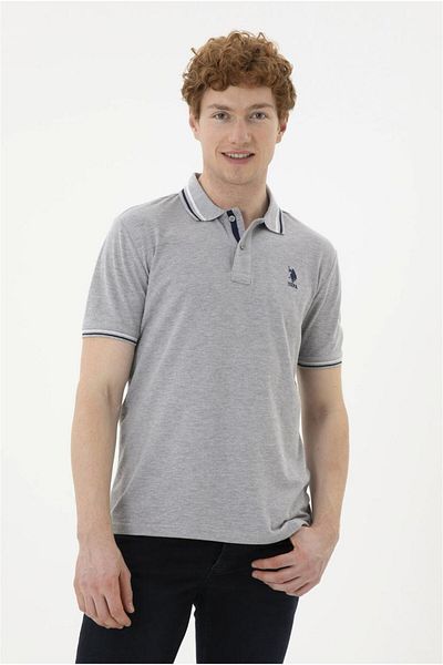 U.S. Polo Assn. Ανδρικό λευκό μπλουζάκι US Polo Assn.Basic Model