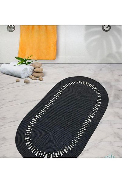 ModaCardin Door Front Jute Wicker Mat - Toilet Seat and Countertop Design