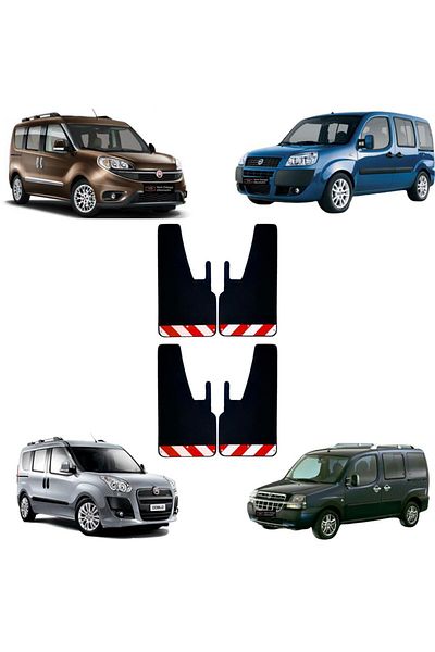 Yeni Dünya Fiat Doblo Red-White Highlighter 4-Piece Mudguard Fender Dust Cover FIA0FX02102