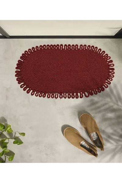 ModaCardin Door Front Jute Wicker Mat - Toilet Seat and Countertop Design