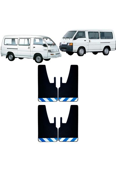 Yeni Dünya Mitsubishi L300 - 4-Piece Highlighter Mudguard Dust Cover Set Blue-White Mıt0fx00903