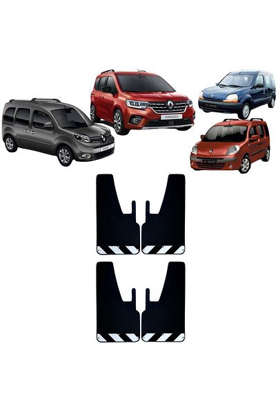 Yeni Dünya Renault Kangoo Black-White Highlighter 4-Piece Mudguard Fender Dust Cover REN0FX02701