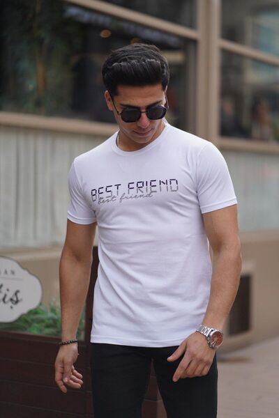 Est Estola Tricou pentru bărbați, slim fit, cu decolteu, din lycra, elastic