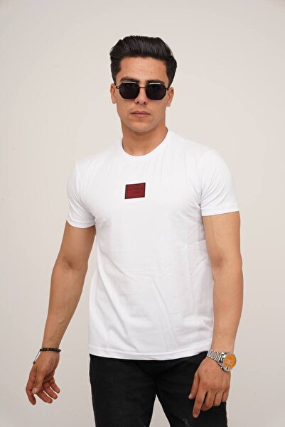 Est Estola Ανδρικό μπλουζάκι με ελαστική και απαλή υφή Lycra με λεπτή εφαρμογή - Crew Neck