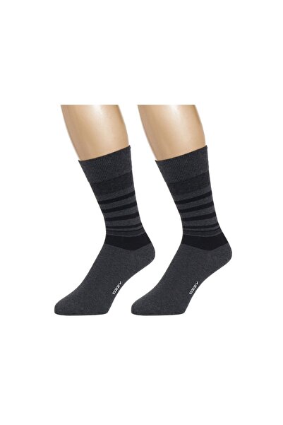 Ozzy Socks 3 Pairs Seamless Men's Combed Cotton 4 Season Socks Durable Heel Toe