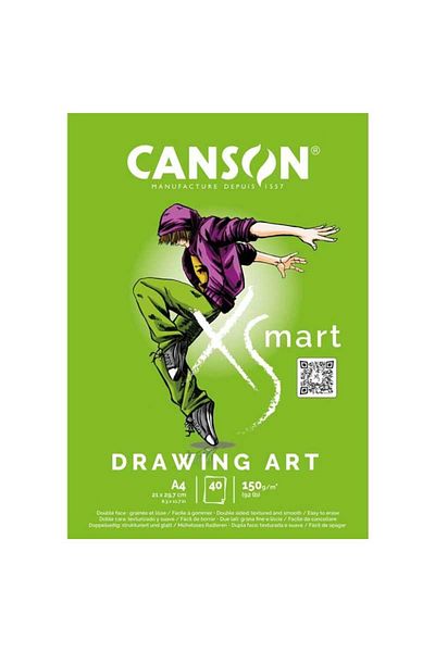 Canson Xsmart Drawing Art Pad Notebook 150g 40 Sheets A4 Smooth Mix Drawing Painting Notebook