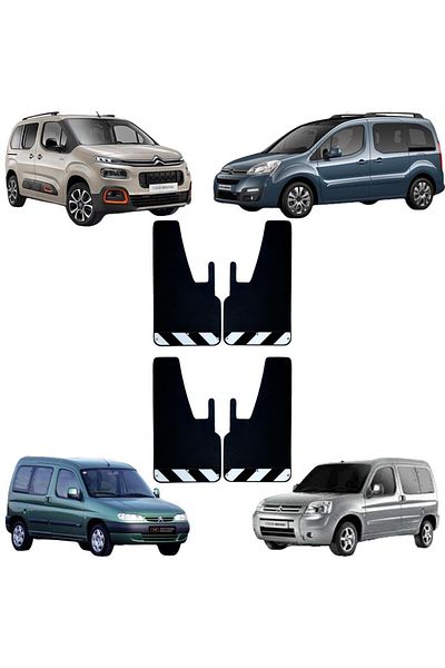 Yeni Dünya Citröen Berlingo Black-White Highlighter 4-Piece Mudguard Fender Dust Cover CIT0FX01401