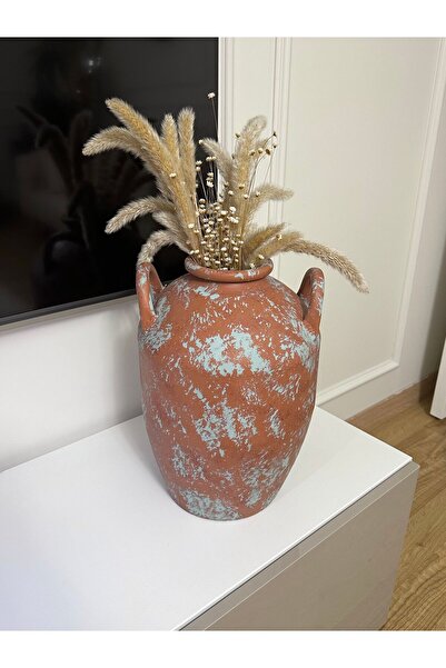 THE LİNSE Metal dekoratif küp vazo