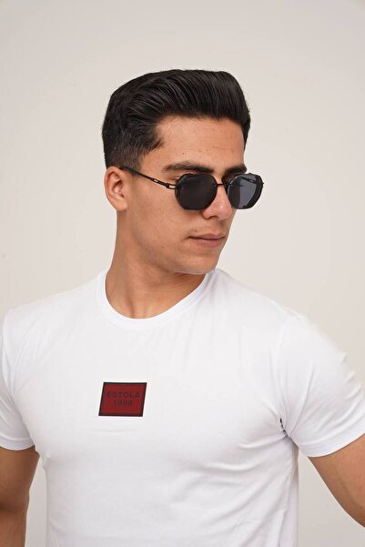 Est Estola Ανδρικό μπλουζάκι με ελαστική και απαλή υφή Lycra με λεπτή εφαρμογή - Crew Neck