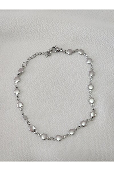 Aylish Bijuteri GÜMÜŞ ÇİÇEK MODEL ÇELİK HALHAL