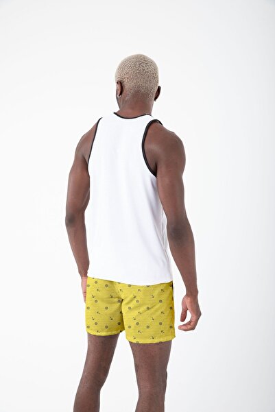 Miami Beach Patterned Zero Sleeve Breathable Fabric Men's Athlete