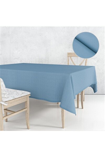 GOCCIA HOME Kuş Gözü Desenli Masa Örtüsü 150cm X 220cm Aqua Mavi