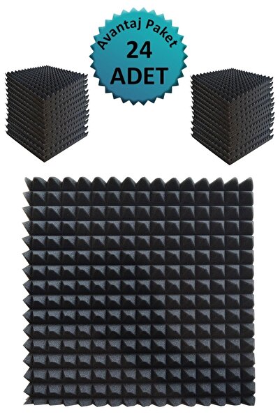Birlik Sünger Akustik Ses Yalıtım Süngeri-50x50x4-piramit Kesim-yapışkansız/2...