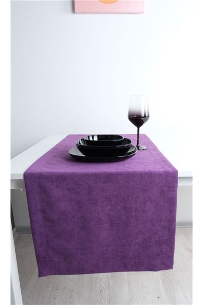 GOCCIA HOME Διπλό Ράνερ με Βελούδινη Υφή Μωβ