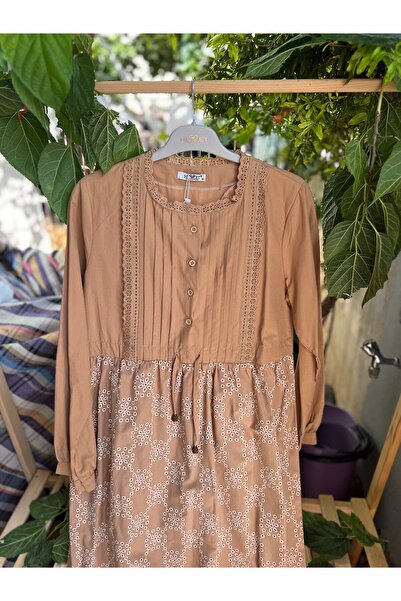 Zübeyde Sayın Oversize Μακρύ Λινό Φόρεμα