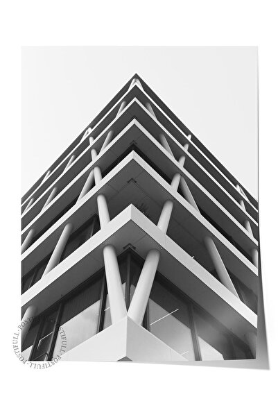 Postifull Ασπρόμαυρη αρχιτεκτονική αφίσα - χωρίς πλαίσιο, καλλιτεχνική εκτύπω...
