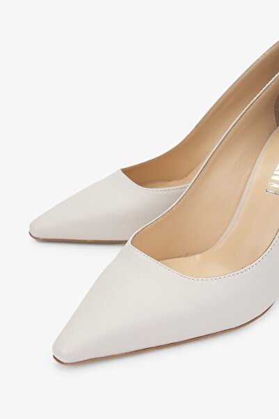 Valmenti Nuc Women's - Stone Color Genuine Leather Heeled Shoes