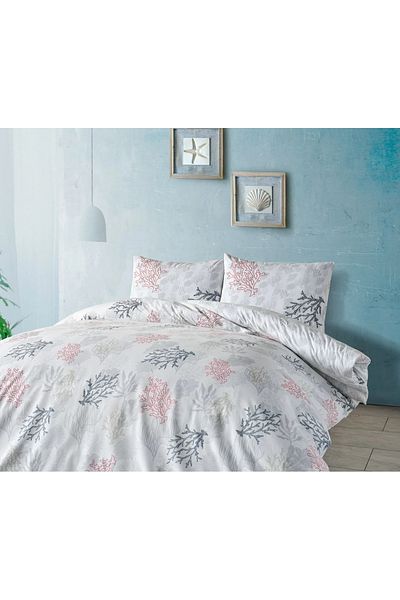 Doqu Home White Double Marine Duvet Cover Set