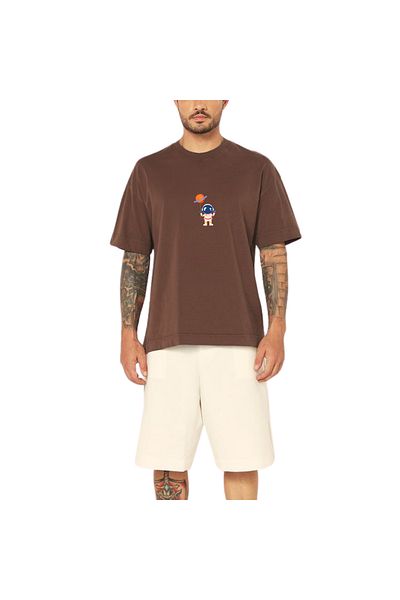 R20 Μπλουζάκι Unisex Astronaut Printed Oversize - Crew Neck