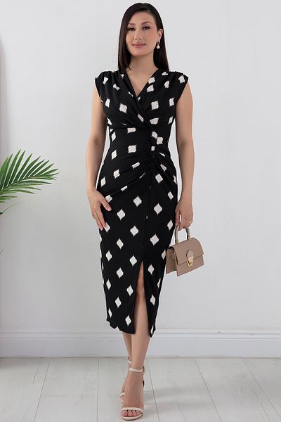 PULLIMM Rochie cu decolteu dublu cu fante - NY4303