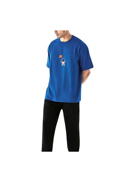 R20 Μπλουζάκι Unisex Astronaut Printed Oversize - Crew Neck