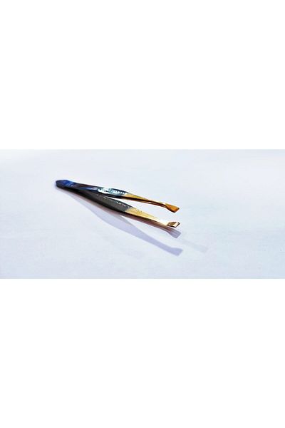 gaman Mona Lady Beauty Care Products Gold Tip Tweezers Boxed