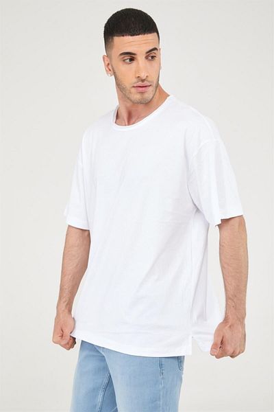 Seamoda Ανδρικό μπλουζάκι Oversize Λευκό