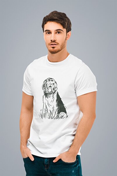 ErTaPassage Nemački ovčar Štampano Mužjak Beli T-shirt - T591931