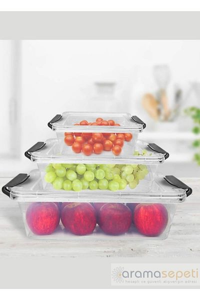Decobella Set of 3 Lockable Storage Containers