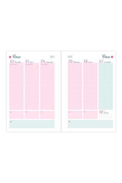 Gıpta 17x24 Weekly Hard Cover Hardcover Academic Agenda Model-08