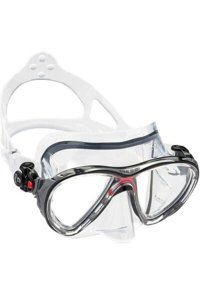Cressi Big Eyes Evolution Dalış Maskesi Clear-clear-red