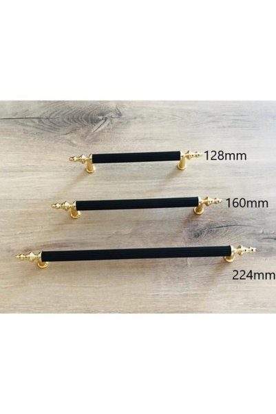 Ersoy Iğne Uçlu Gold Siyah Mobilya Kulpu 224 Mm