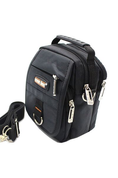 SEVENTEEN 2349 Model Black Men's Bag - Shoulder, Belt and Cross Design