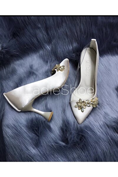 LADİESHOE Yan Şeffaf Ten Stiletto
