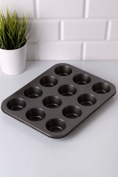 Anadolu Saray Çarşısı Fireproof Non-Stick 12-Piece Muffin Mold| Muffin Cake Mold 12 Pieces