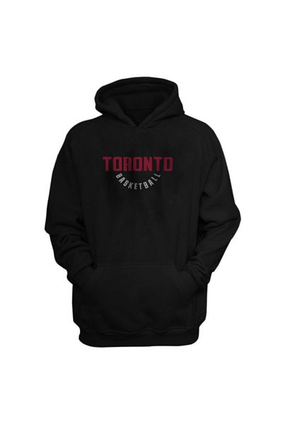 usateamfans Мъжки черен суитшърт с качулка Toronto