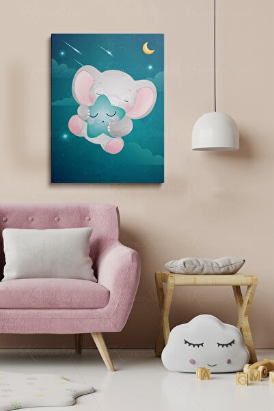 KanvasSepeti Dekorativna slika u okviru od platna sa Sa apstraktnim dezenom f...