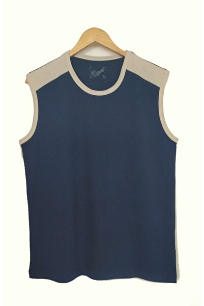 Raf Coll Tricou fără mâneci pentru bărbați, albastru marin, 100% bumbac