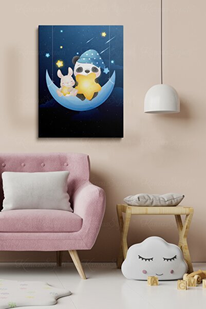 KanvasSepeti Dekorativna slika u okviru od platna sa Sa apstraktnim dezenom f...