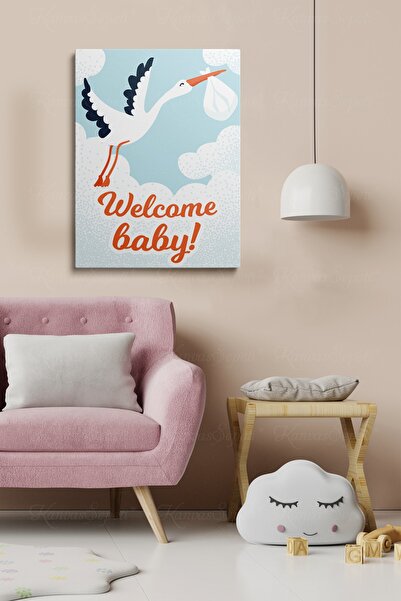 KanvasSepeti Dekorativna slika u okviru od platna sa Sa apstraktnim dezenom f...