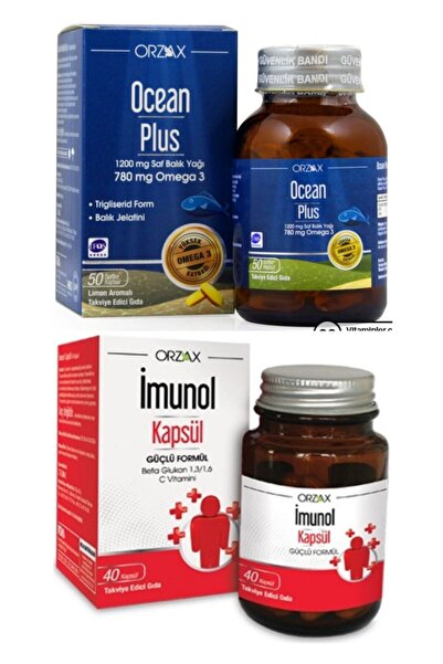 İmunol Ocean Plus Omega3 1200mg 50 Kapsül Ve Imunol 40 Kapsül