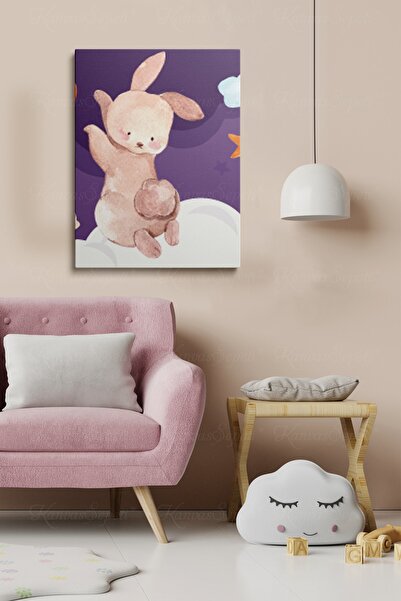 KanvasSepeti Dekorativna slika u okviru od platna sa Sa apstraktnim dezenom f...