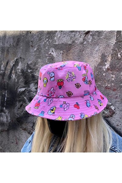 BTS Καπέλο κουβά κολάζ Bt21